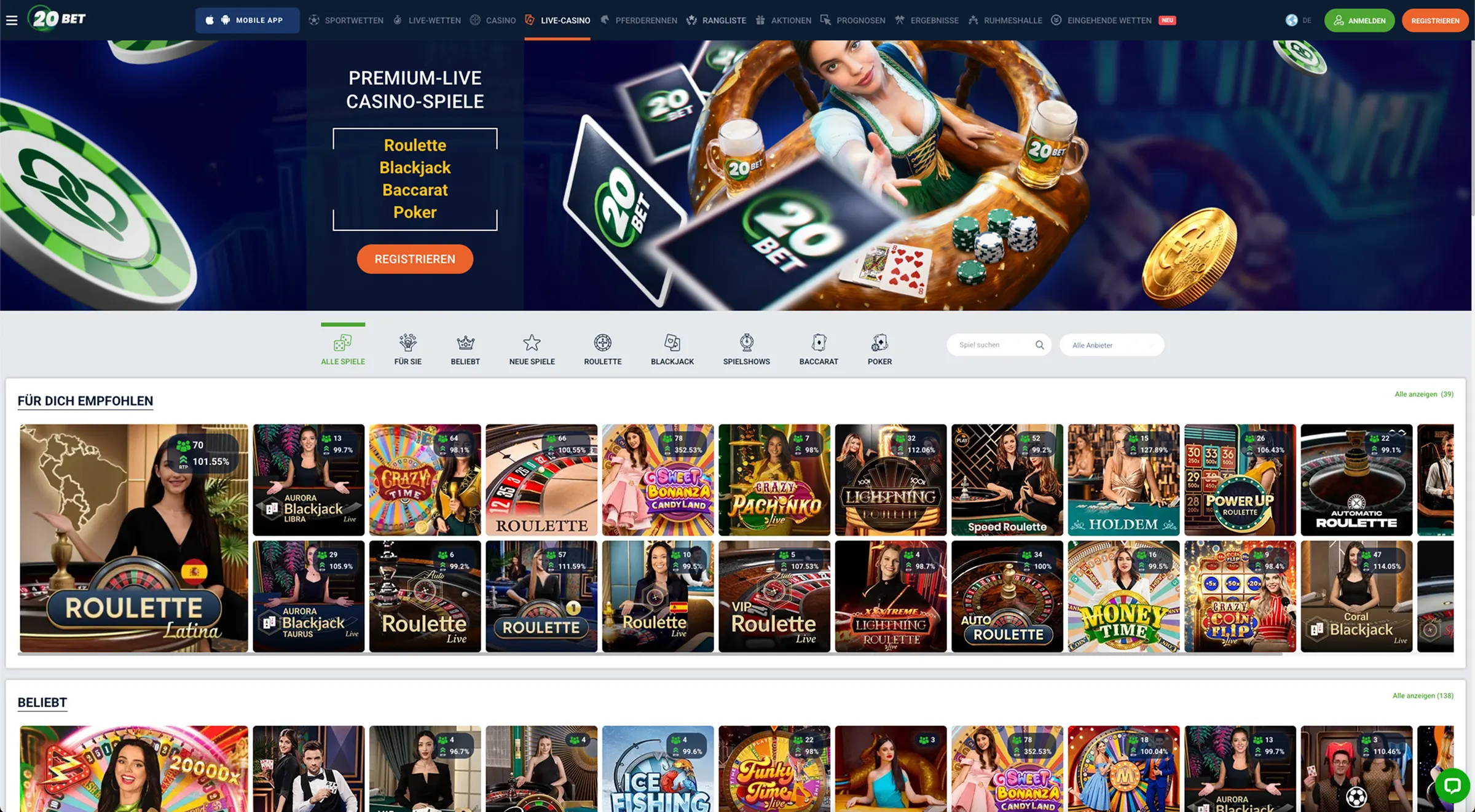 20Bet Webseite